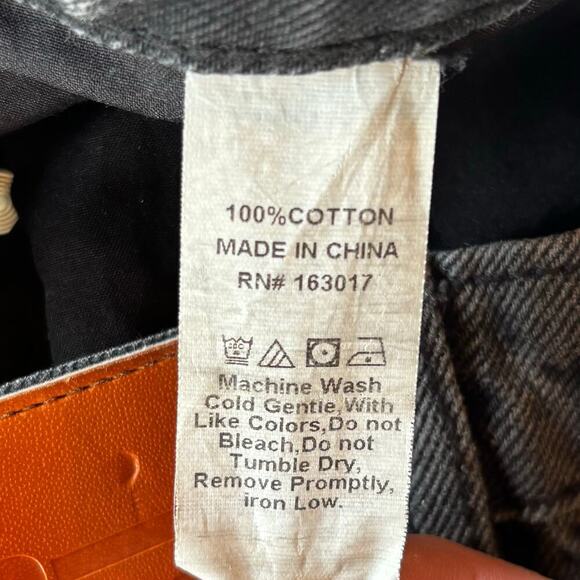 Princess Polly Zaiden Straight Leg Jeans Black Denim Womens Size 6 - Picture 8 of 8